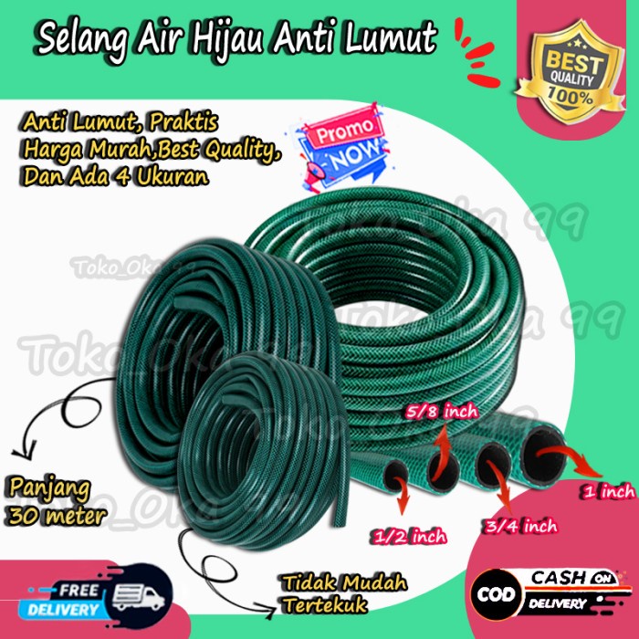 SELANG AIR 1/2 5/8 3/4 1 INCH 30 METER / SELANG AIR TAMAN KEBUN COD