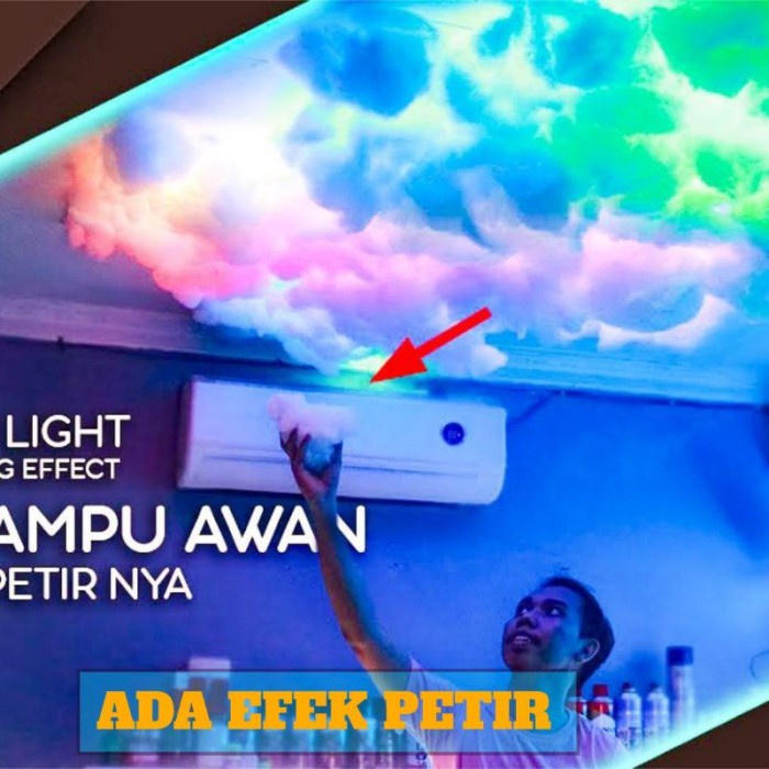 Promo Lampu Awan Efek Petir,Lampu Kamar Awan 50X50Cm,Lampu Dekorasi Kamar Ae