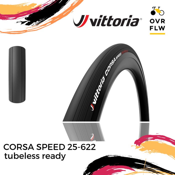 Promo Vittoria - Tire Corsa Speed 25-622 Tlr Full Black G2.0