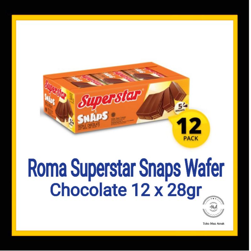 

Roma Superstar Snaps wafer coklat 12 X 28gr