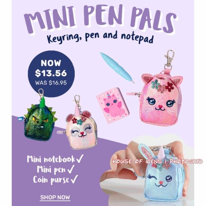 

Terlaris Smiggle Mini Pen Pals Original - Keyring Notebook And Pen Original