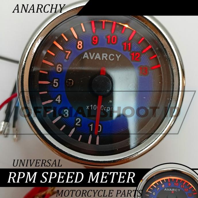 RPM SPEED METER KILO METER MOTOR MANUAL JARUM CHROME BULAT UNIVERSAL N