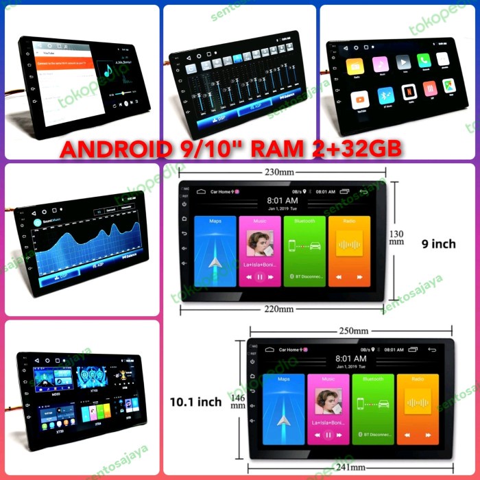 Head Unit Android 9 Inch Pcx Ram 2+32Gb