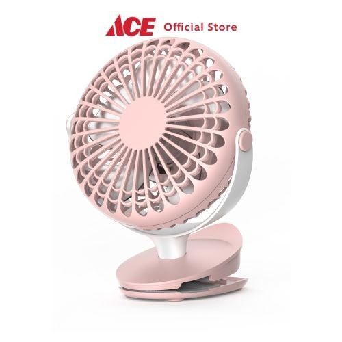 TERBARU Ace - Memoo Kipas Angin Portable Clip Rechargeable - Pink /KIPAS ANGIN MINI/KIPAS ANGIN