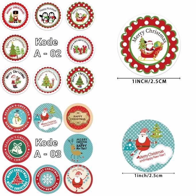 

Big Sale Sticker Natal Isi 500/Rol Termurah Kado Cutting Stiker Merry Christmas Original