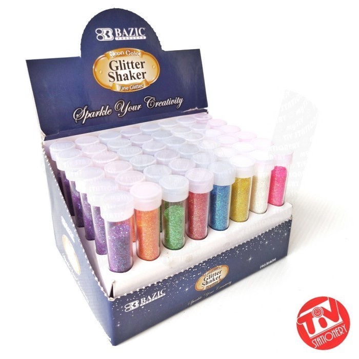 

Bubuk Glitter Bazic 3421 Fine Glitter Neon Color (1 box = 48 tabung)