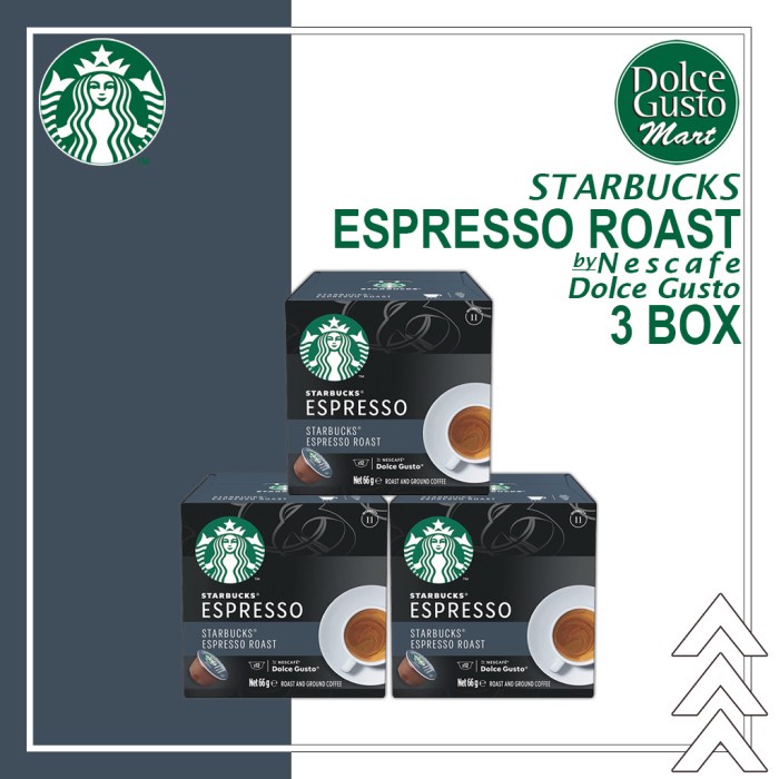 

Starbucks Capsule By Nescafe Dolce Gusto Espresso Roast 3 Box X 12Caps