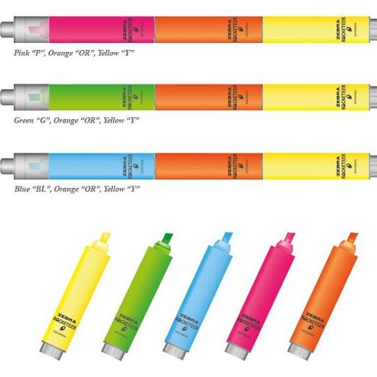 

BARANG TERBARU !!! ZEBRA ROCKETEER HIGHLIGHTER PENANNDA PEWARNA CABUT SUSUN PASANG - TERLARIS