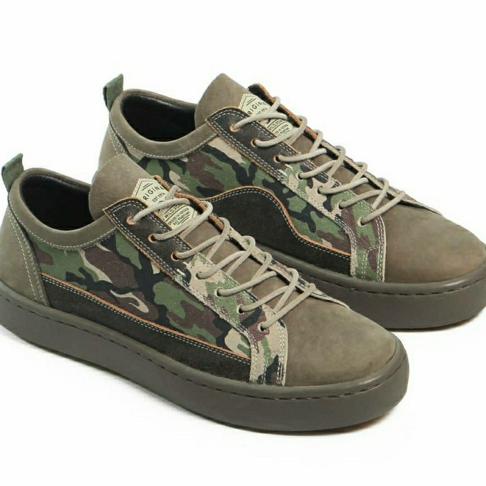 BISA COD EXODOS57 LAMPERO LOW CAMO SEPATU SNEAKERS KULIT LEATHER SHOES /SEPATU RUNNING/SLIP ON