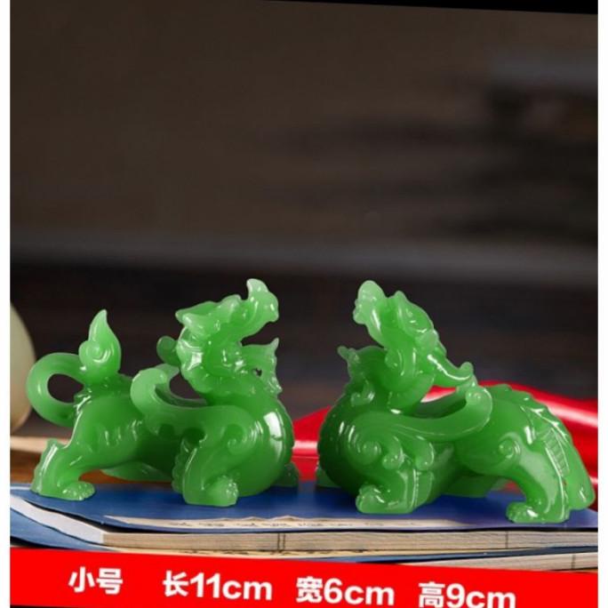 ,,,,,,,] PIXIU Pajangan Fengshui Pixiu Putih Pajangan Pixiu Hijau Pajangan