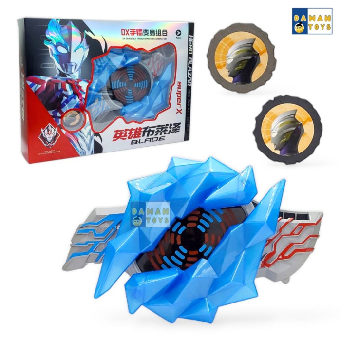 Mainan Anak Senjata Ultraman Dx Blazar Brace Musik Murah Ready