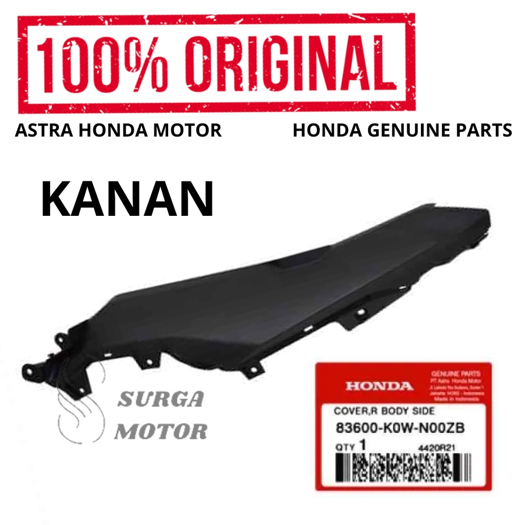 Cover Sambungan Badan Kanan ADV 150 Original Honda AHM 83600-K0W-N00ZB Case Kover Right Body Side Bo