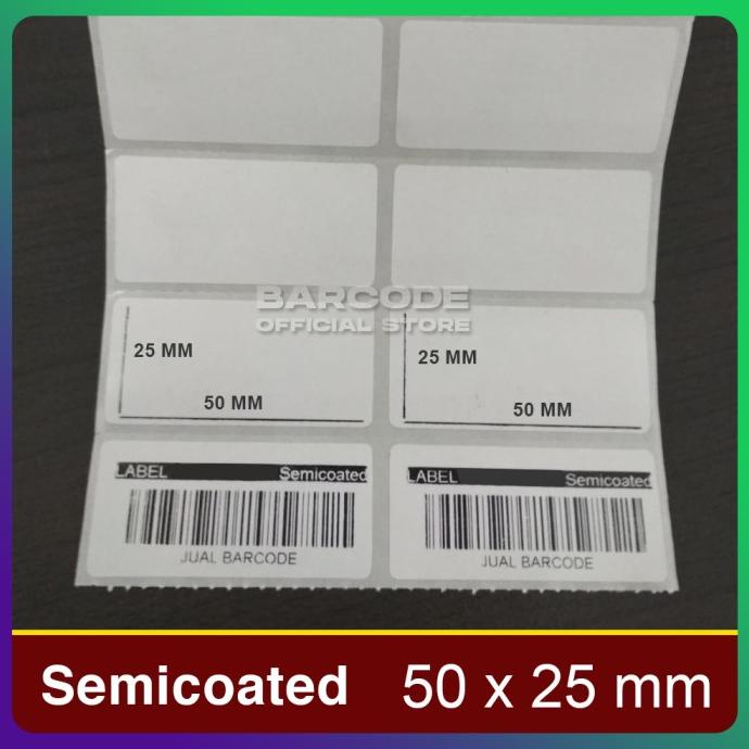 

Ready Kertas Label Stiker Bare Semicoated Uk 50 X 25 Mm Gap Perforasi Murah