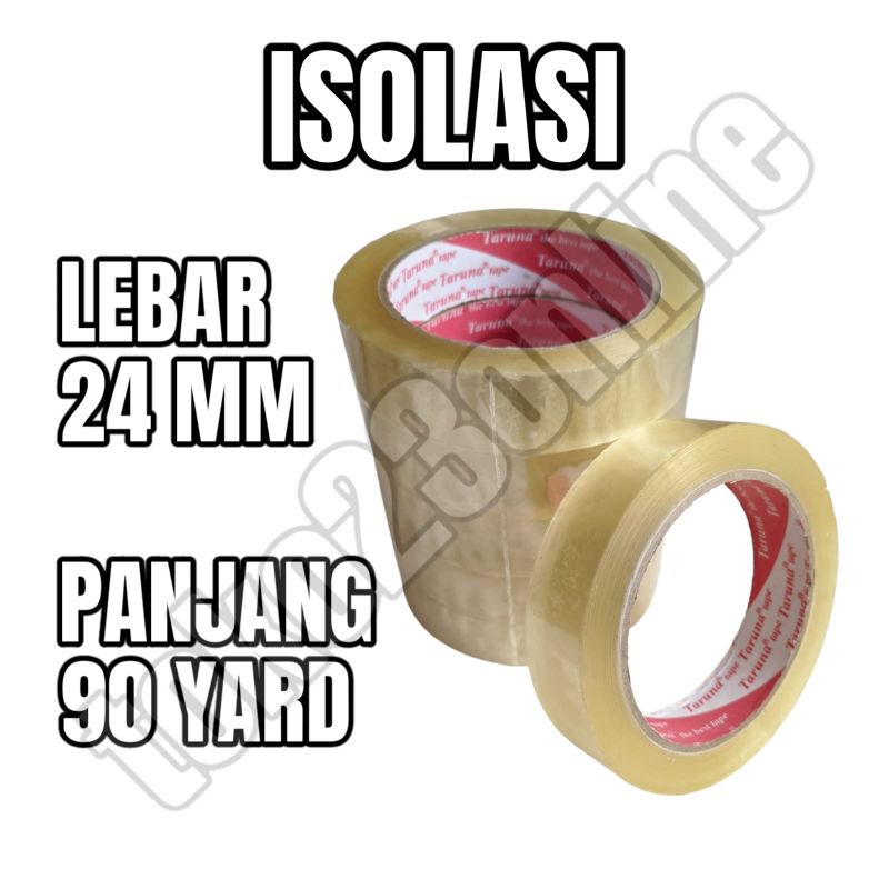 

ISOLASI 65 YARD 24MM / ISOLASI 65 YARD 24 MM / LAKBAN ISOLASI 1 INCH 1