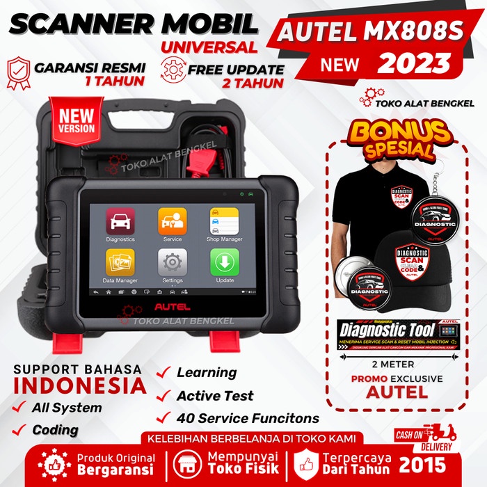 [New Ori] Autel Maxicheck Mx808S Generasi Terbaru Scanner Mobil Universal Obdii Terbaru