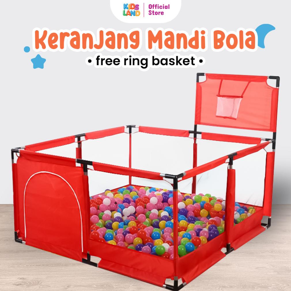 Kolam Mandi Bola Keranjang Pagar Mandi Bola Anak  KIDS LAND