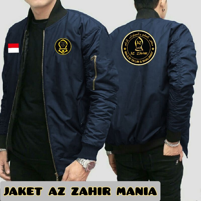 JAKET BOMBER AZAHIR MANIA - JAKET PECINTA SHOLAWAT - JAKET BOLAK BALIK ANTI AIR SIZE M L XL XXL