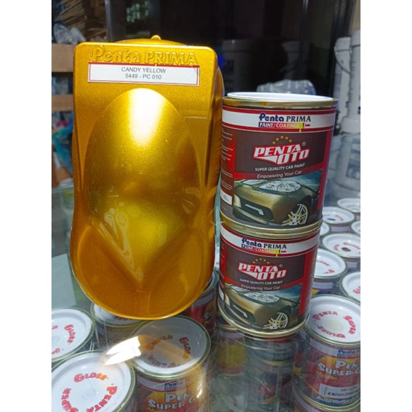 Cat Penta Oto Candytone Yellow Pc 010 Polyurethane Pu Candy Kuning Otomotif