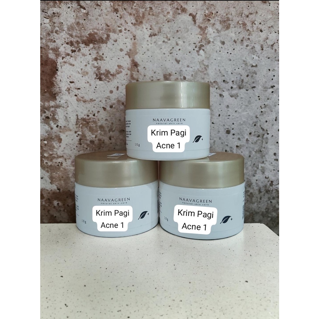 NAAVAGREEN KRIM PAGI ACNE 1 - NAAVAGREEN - JERAWAT RINGAN - ACNE - DAY CREAM - KRIM PAGI