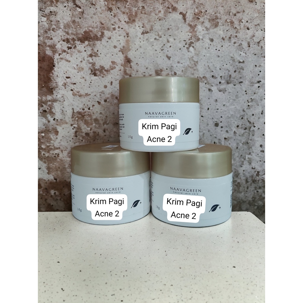 NAAVAGREEN KRIM PAGI ACNE 2 - KRIM PAGI - NAAVAGREEN - DAY CREAM - ACNE - JERAWAT - KOMEDO
