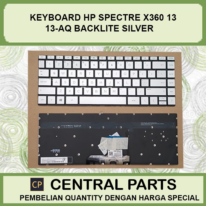 Keyboard Laptop HP Spectre X360 13 13-AQ Silver Backlite