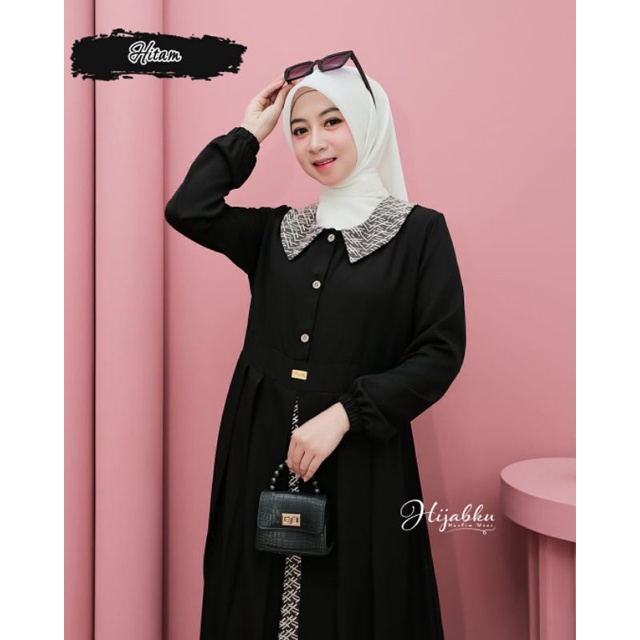Gamis Erma Dress Original Hijabku Hitam
