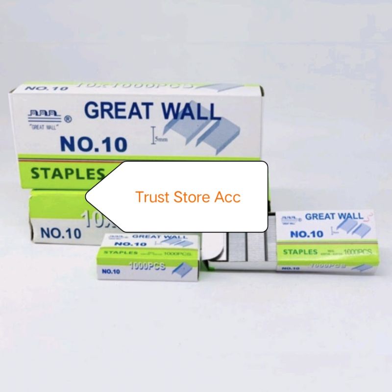 

Isi Staples Great Wall No.10 Sebanyak 1000 Pcs