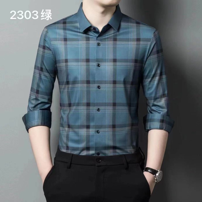 KEMEJA PANJANG PRIA BRBY322 KEMEJA IMPORT FASHION BRANDED