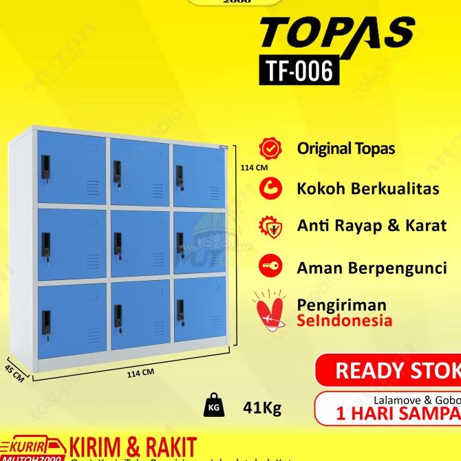 

Best Sales Topas Tf-006 Loker Besi 9 Pintu Masuk Helem Locker 9 Doors Helm In Berkualitas