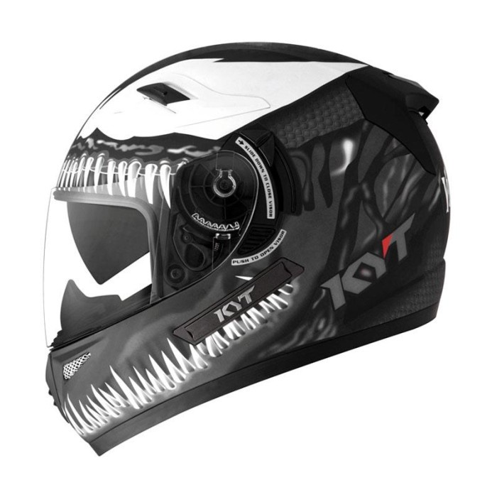 Helm Kyt K2 Rider Venom Black Dof Gunmetal Helm Full Face