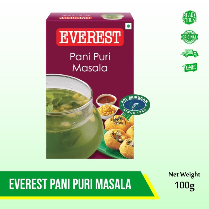 

Produk Terbaik] EVEREST PANI PURI MASALA 100 GM