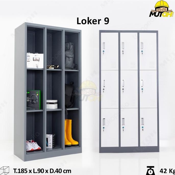 

New Loker Locker Besi 9 Pintu Full Plat Lc09P Berkualitas