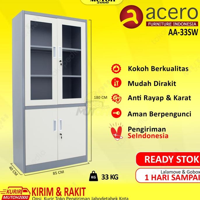 

Best Seller Acero Aa-33Sw Lemari Arsip Besi Full Plat - Pintu Kombinasi Swing Berkualitas