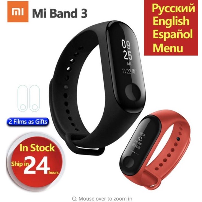 

AKASHMARKET !!! Xiaomi MiBand 3 OLED Original - Mi Mi-Band Mi Band 3 Free anti gores - TERLARIS !
