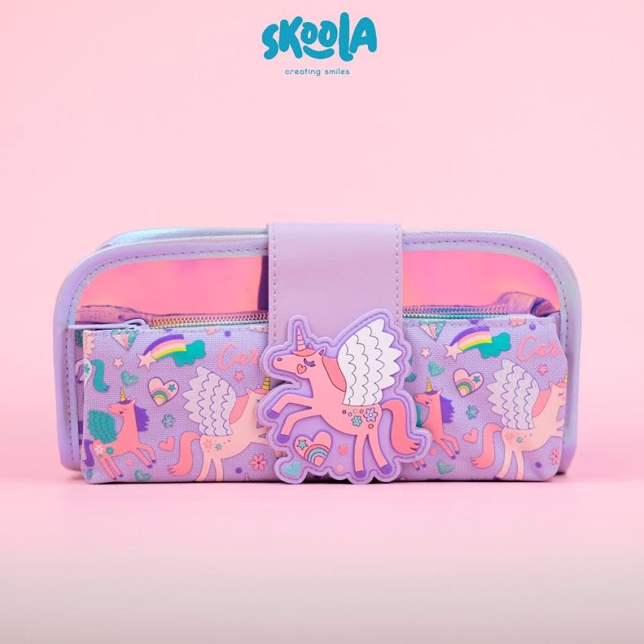 

Hot Sale Skoola Tempat Pensil Lipat 3 Pencil Case Threefold Anak Perempuan Lucu Unicorn Cat Mermaid - Pensy Termurah