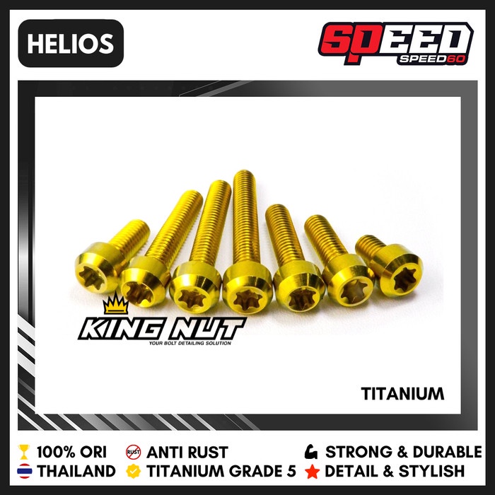 Ready Titanium Probolt Baut Cover Radiator Variasi Tzm Nmax Aerox King Nut Aksesoris Motor