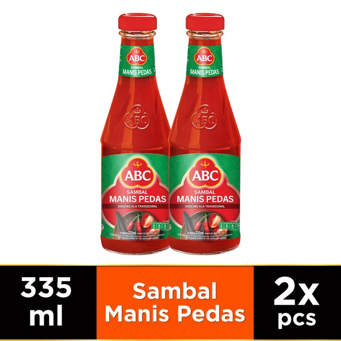 

Promo Abc Sambal Manis Pedas 335 Ml - Twinpack Terbaru
