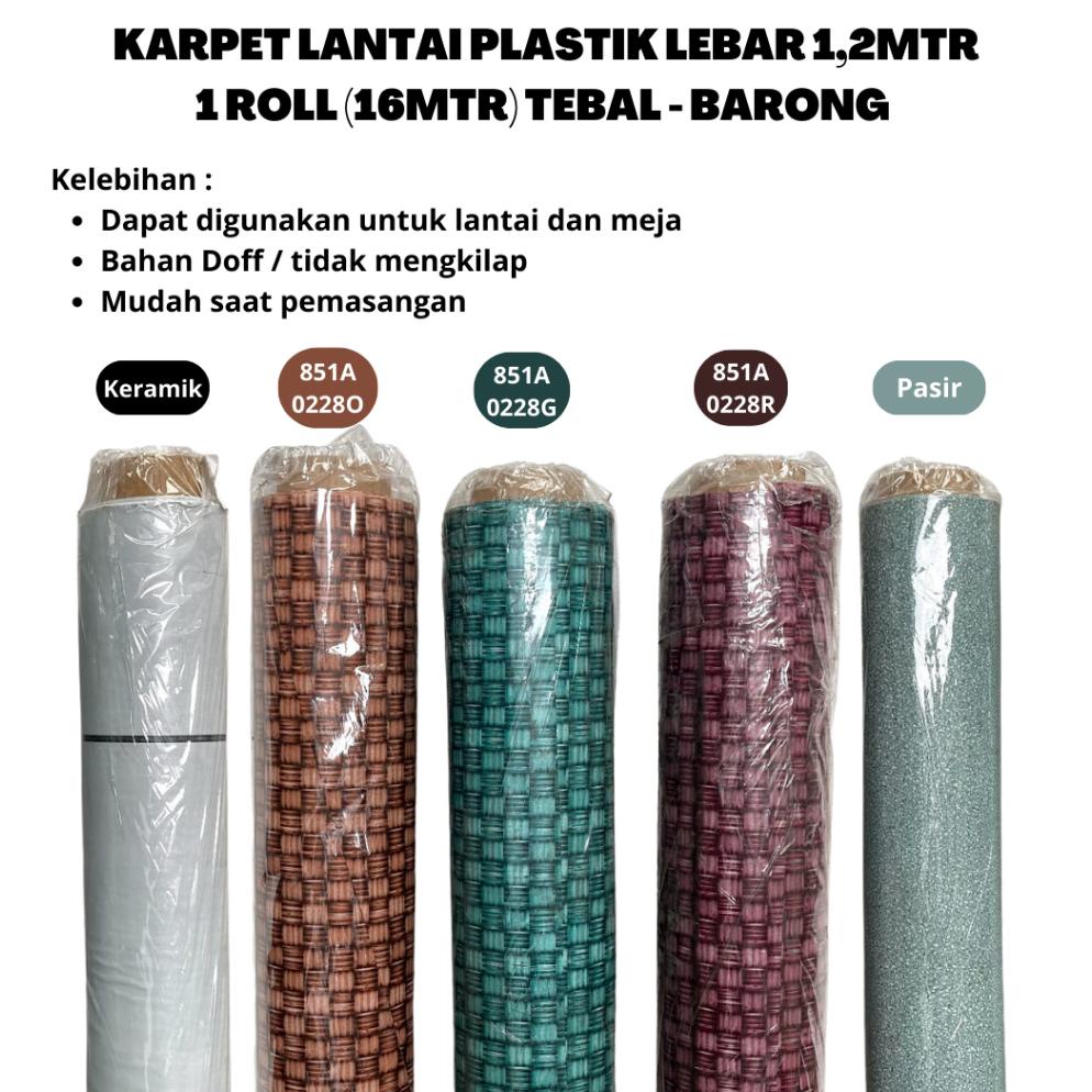 Karpet Vynil Meteran  Barong Motif Keramik Permeter 1,2x1 meter