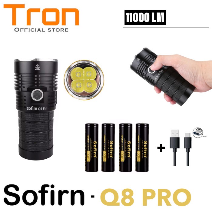 SOFIRN Q8 PRO CREE XHP50.2 11000 LUMEN SENTER LED USB-C RECHARGEABLE