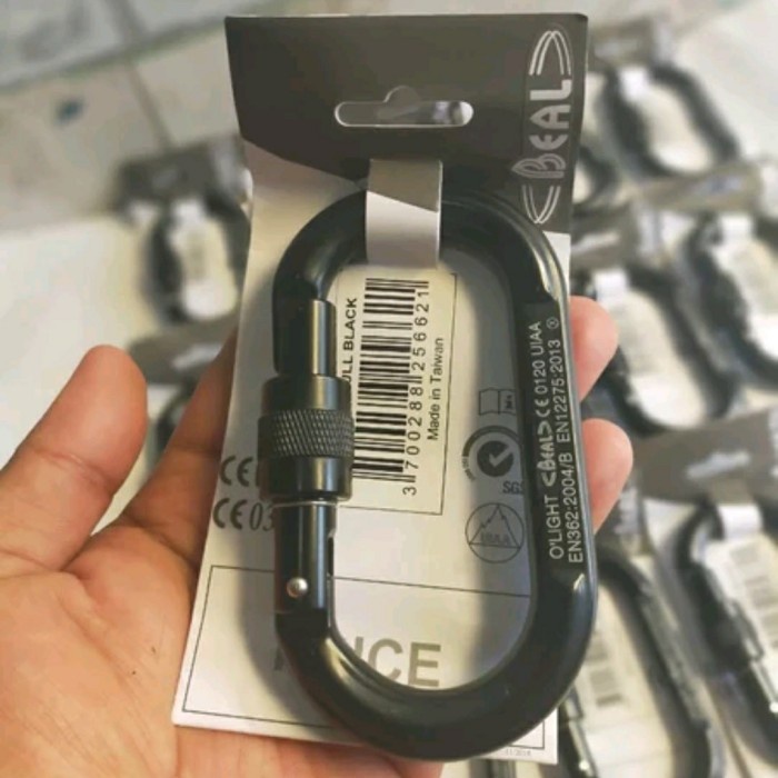 {Shop} Carabinner Screw O Light Beal Oval Original EN 36 EN 12275 UIAA Murah