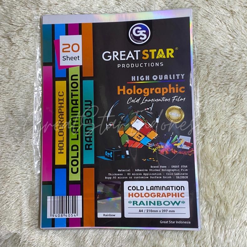 

Best - Cold Lamination Film Holographic Rainbow A4/20 ,,