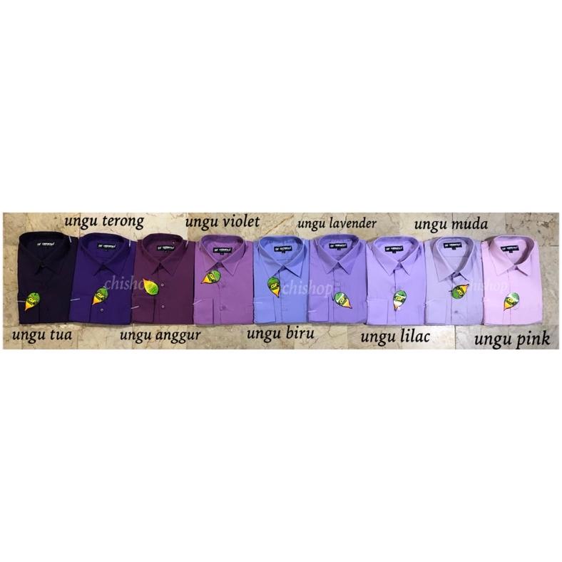 Limited - KEMEJA PRIA GREENFALO-KEMEJA POLOS LENGAN PANJANG PRIA WARNA UNGU / UNGU MUDA / UNGU LAVEN