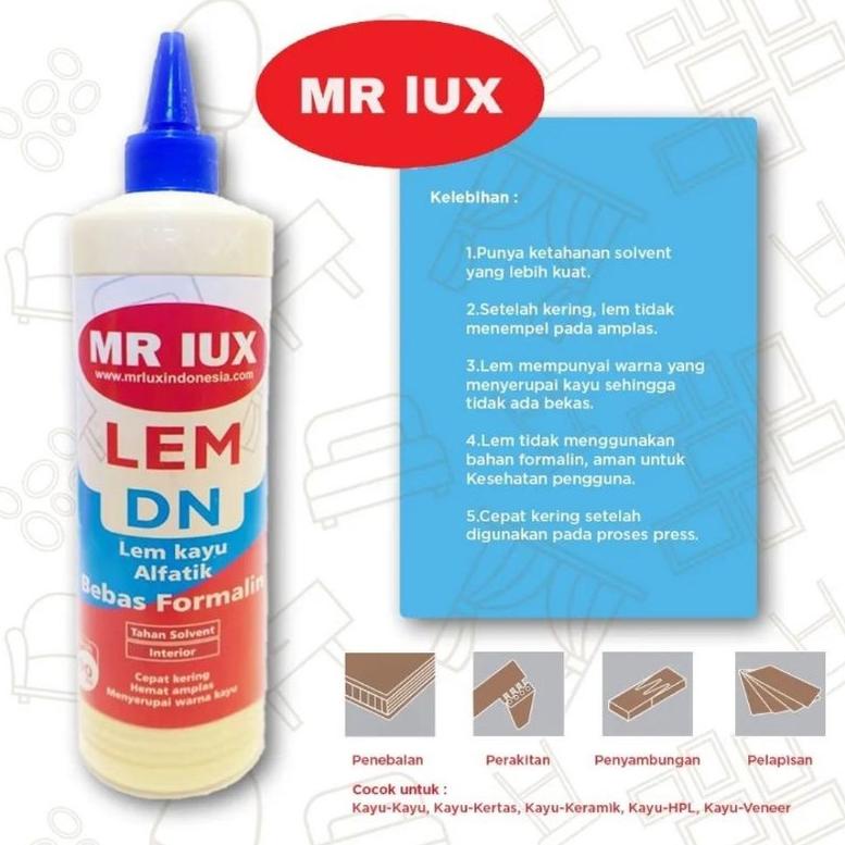 

Recomend Lem kayu ALIFATIK DN MR LUX 600 Gram Lengket Cepat Kering !