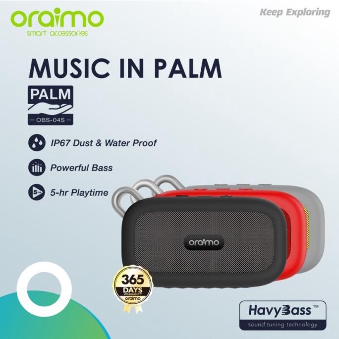 Oraimo Palm Ultra-Portable Wireless Bluetooth Speaker OBS-04S