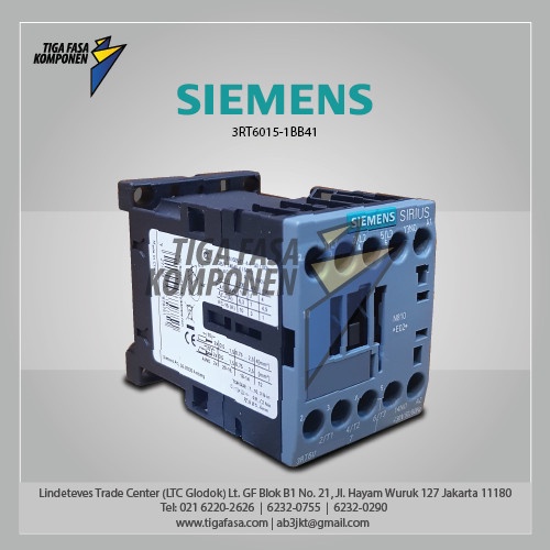 [New] 3Rt6015-1Bb41 Siemens Mc-3Kw 24Vdc 1No Berkualitas