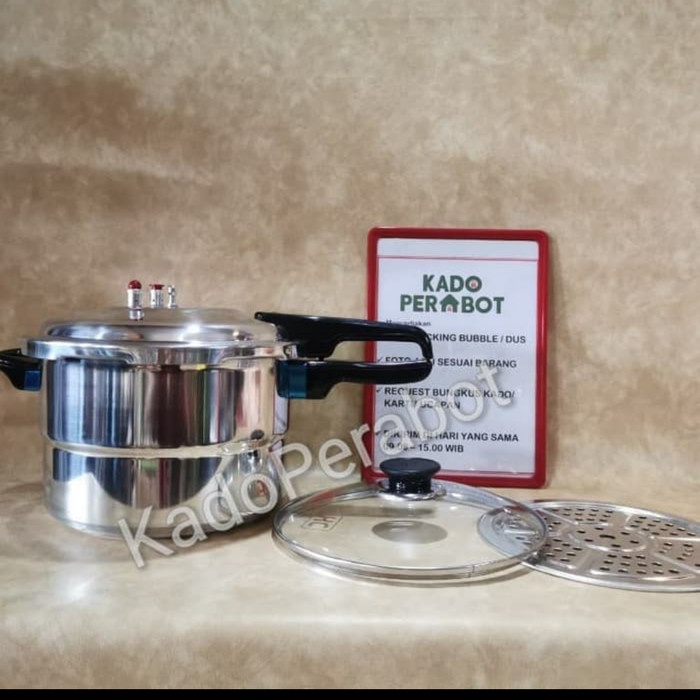 [Ori] Panci Presto 3In 1 Langseng Panci Presto Happy Call 8 Liter Kaca Bisa Sameday