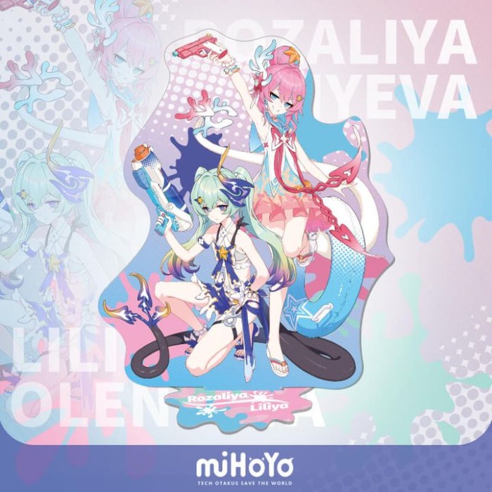 ✅Baru Liliya  Rozaliya Summer Vacation Ver. Acrylic Stand 15Cm - Honkai Limited