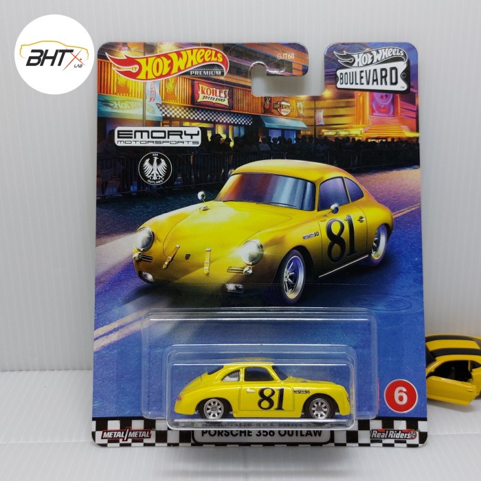 ✅COD Hot Wheels Premium Porsche 356 Outlaw Boulevard Mix B Hotwheels Limited