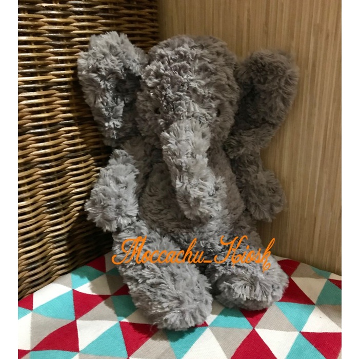✅New Ori Jellycat Archibald Elephant / Boneka Gajah Abu-Abu Jellycat Terbaru