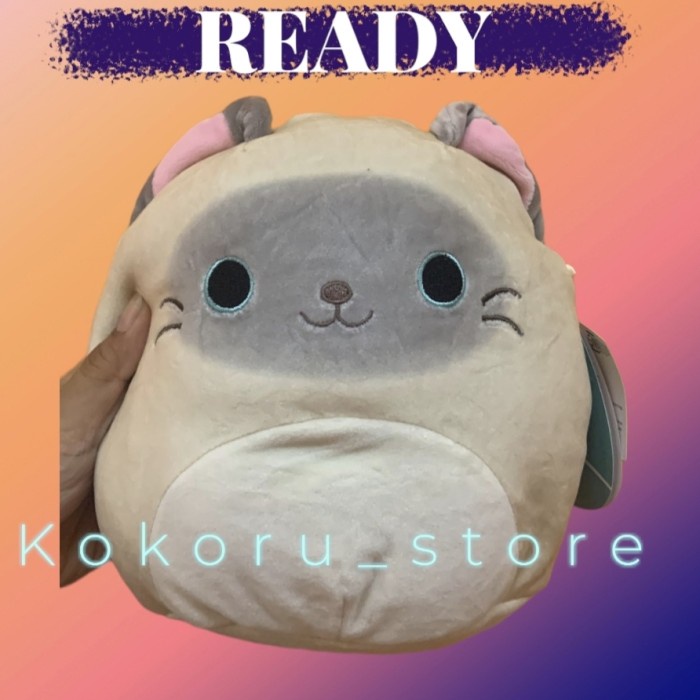 ✅New Ori Boneka Squishmallow Plush Siamese Sq Cat 7.5 Inch Original Limited